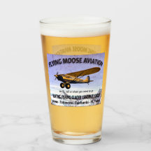Vintage Flying Moose Aviation Sign