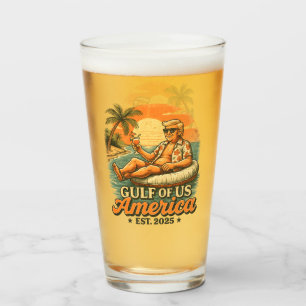 Copo De Pint Vintage Funny Trump América Golfo 2025