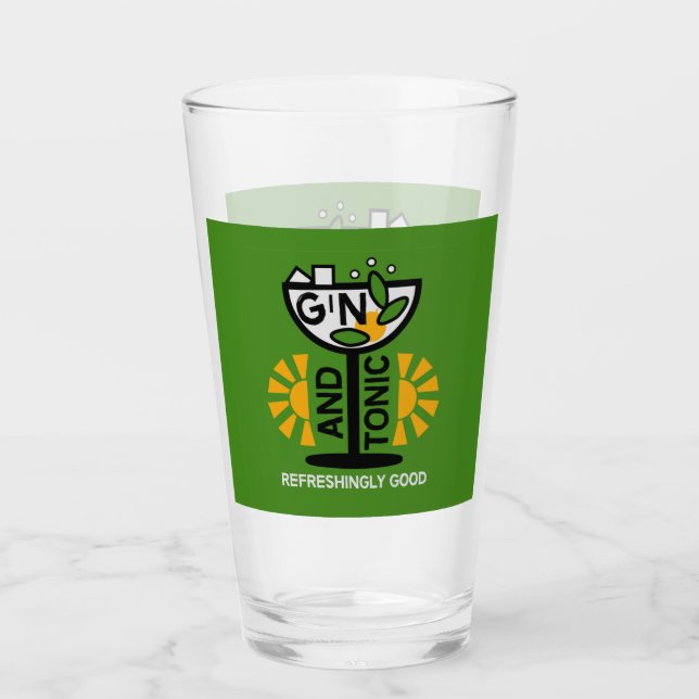 Copo De Pint Vintage Gin E Tonic Art (Frente)