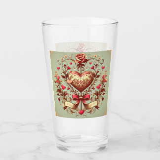 Copo De Pint Vintage Heart Dia de os namorados xoxo
