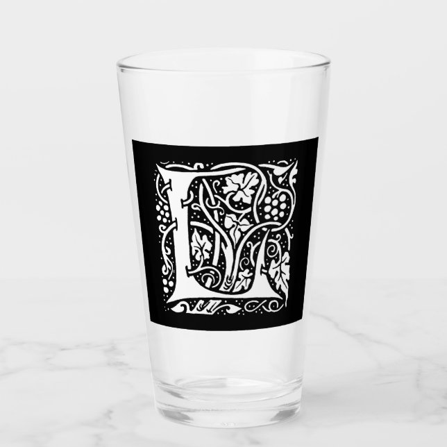 Copo De Pint Vintage Monograma L Art Nouveau (Frente)