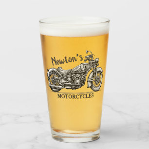 Copo De Pint Vintage Motorcycle Personalized NAME Garage