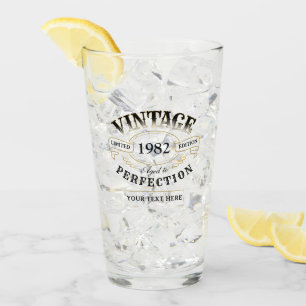 Copo De Pint Vintage Personalizada Idade para Perfecção Anivers