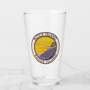 Copo De Pint Vintage Viagem de Rhode Island em Block Island