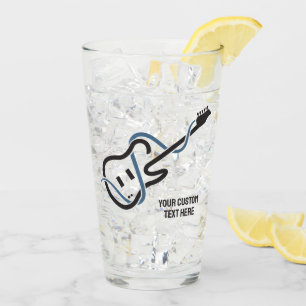 Copo De Pint Violão Estilizado de Texto Personalizado