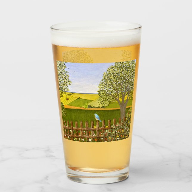 Copo De Pint Vista Branca Bonita (Frente (Preenchido))