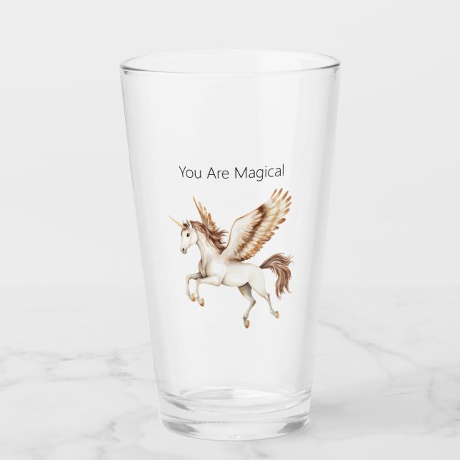 Copo De Pint Você É Unicórnio Pegasus Mágico (Frente)