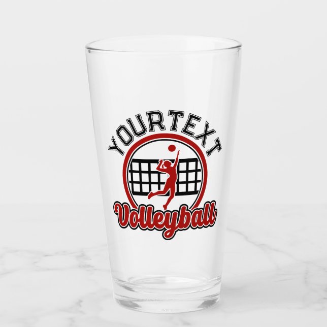 Copo De Pint Volei ADD NAME Estrela Ataque Bola Equipe Jogador (Frente)