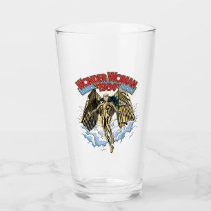 Copo De Pint W84 Mulher Maravilha Dourada Retro