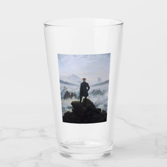 Copo De Pint Wanderer Acima do Mar de Nevoeiro (por C.D. Friedr (Frente)