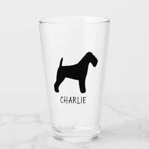 Copo De Pint Welsh Terrier Dog Silhouette Welshie Personalizado