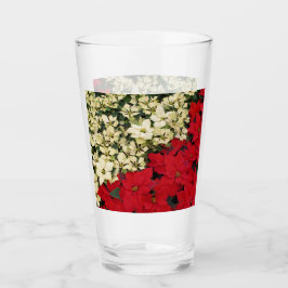 Copo De Pint White e Red Poinsettias I Feriado Floral