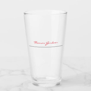 Copo De Pint White Red Trendy Palavra-Mão Comum Criativa Modern