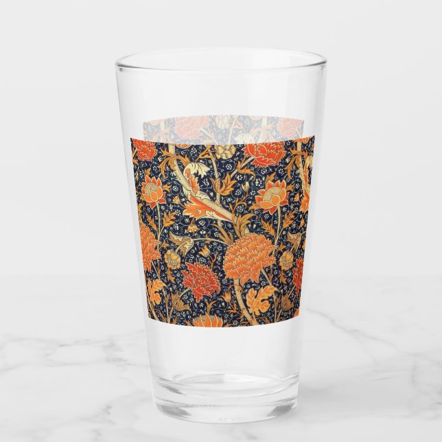 Copo De Pint William Morris Cray Floral Art Nouveau Pattern (Frente)