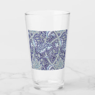 Copo De Pint William Morris Windrush Padrão Floral Azul