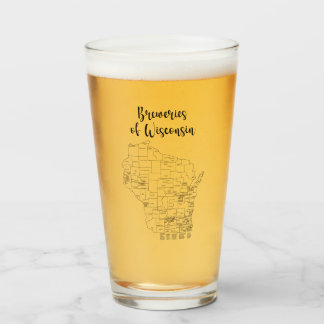 Copo De Pint Wisconsin Brewery Themed Beer Glass