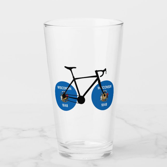 Copo De Pint Wisconsin Flag Cycling (Frente)