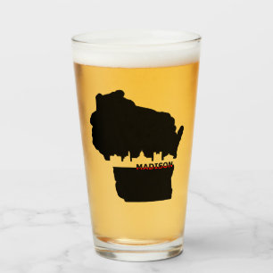 Copo De Pint Wisconsin Madison Skyline Theme Beer Glass