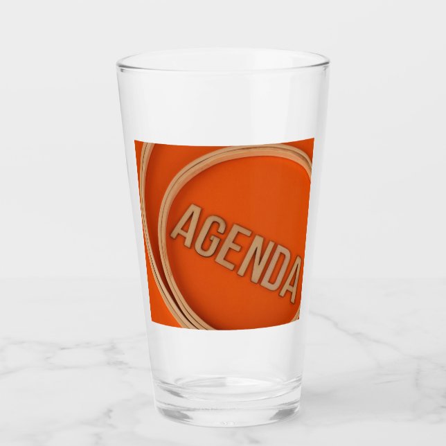 Copo De Pint Wooden Agenda Barware Tumbler (Frente)