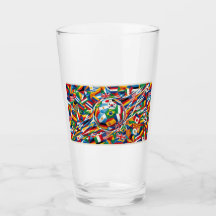 World Cup 2026 Nations Flag Soccer Ball Glass Mug
