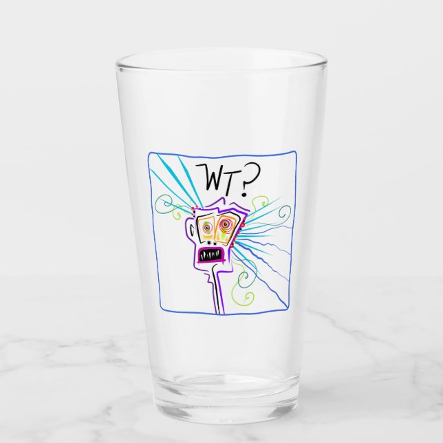 Copo De Pint WT? O QUE? EMOJI Meemogie (Frente)