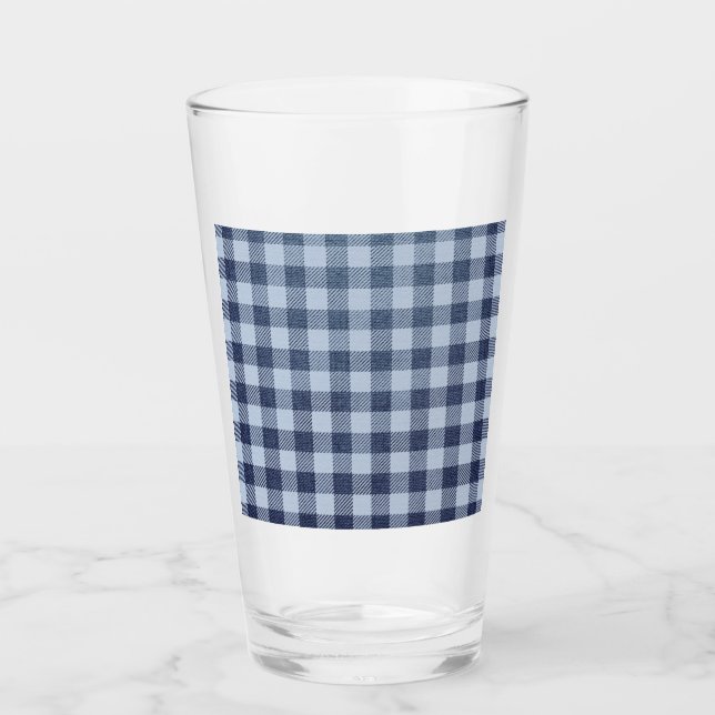 Copo De Pint Xadrez azul (Frente)