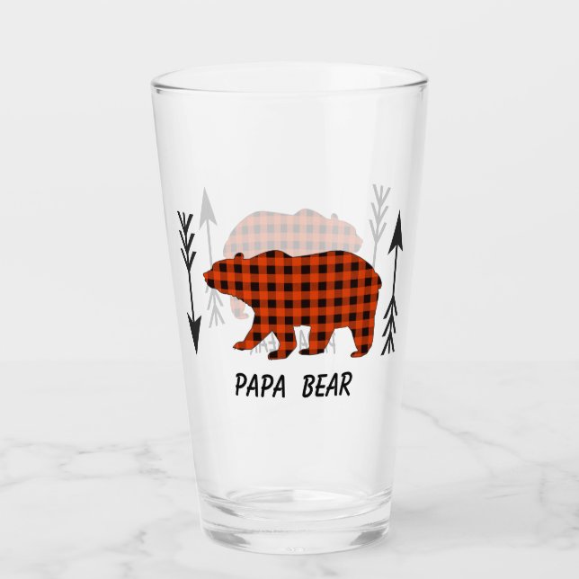 Copo De Pint Xadrez Buffalo - Papá Bear (Frente)