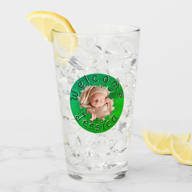 Copo De Pint Xamrock enquadrado na Taça de Vidro Fotográfico (Gelo frontal)