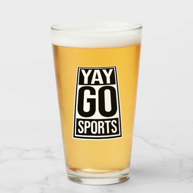 Copo De Pint Yay Go Sports Sarcastic Funny Anti Sports Humor (Frente (Preenchido))