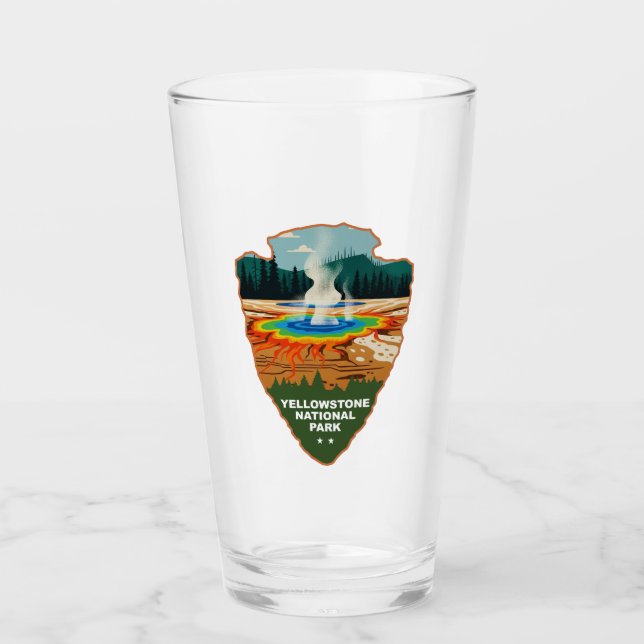 Copo De Pint Yellowstone Grand Prismatic Spring Arrowhead (Frente)