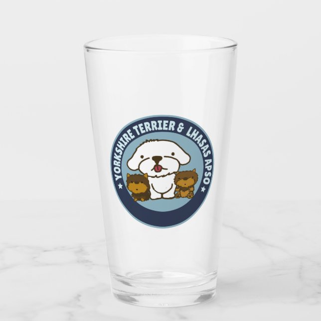 Copo De Pint Yorkshire Terrier e Lhasa Apso (Frente)