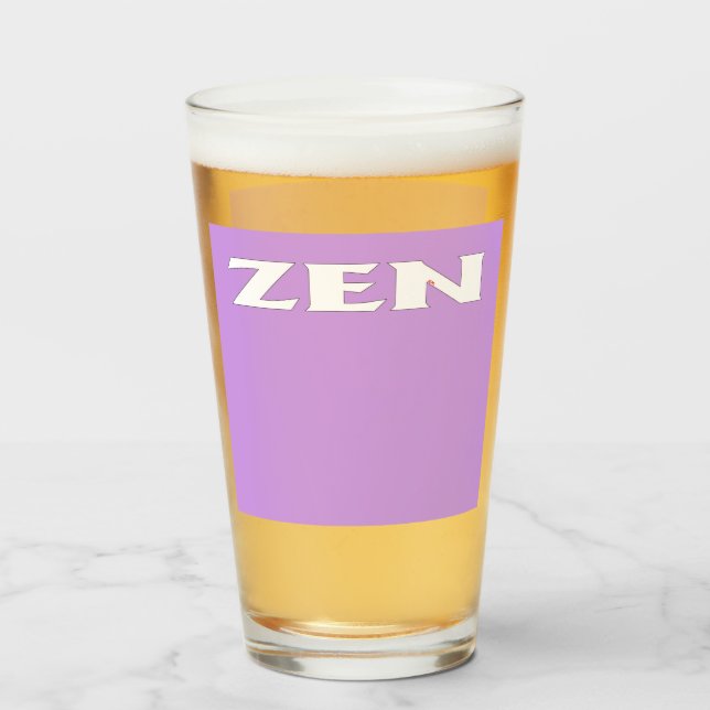 Copo De Pint Zen White Lilac glass Tumbler (Frente (Preenchido))