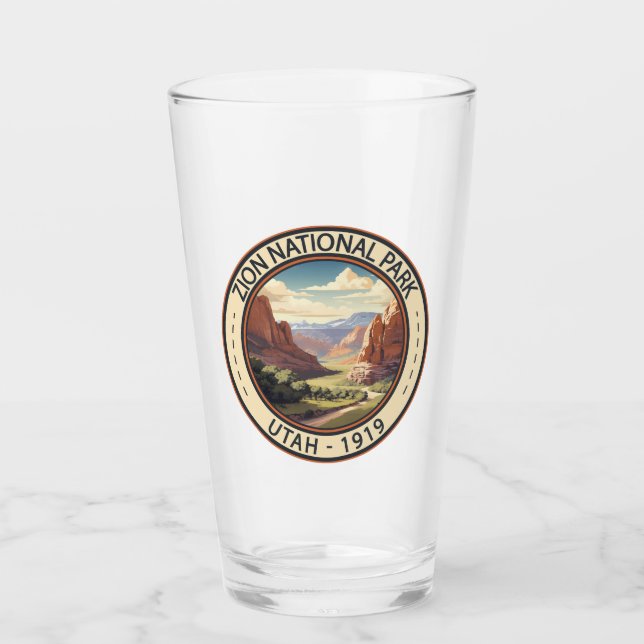 Copo De Pint Zion National Park Illustration Viagem Art (Frente)