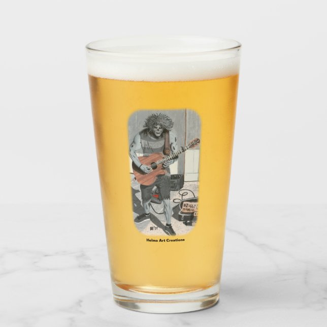 Copo De Pint Zombie Guitar Musical Fantasy Art Cup (Frente (Preenchido))