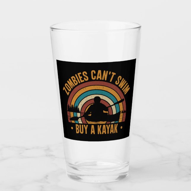 Copo De Pint Zumbis não podem Natação Comprar Kayak (Frente)