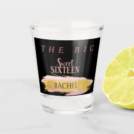 Copo De Shot 16.º Aniversário - Vidro Personalizado