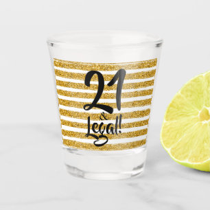 Copo De Shot 21 e Personalização Dourada de falhas