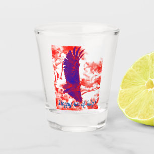 Copo De Shot 4 de julho de 2011, vidro de tiro com águia careca