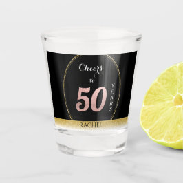 Copo De Shot 50.o Aniversário - Vidro Personalizado de Captura
