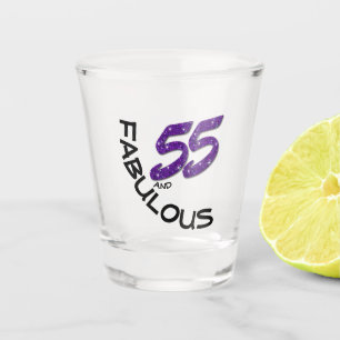 Copo De Shot 55th Brilho roxo da celebração da festa de
