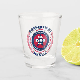 Copo De Shot 5 de Connecticut - Vidro Patriótico