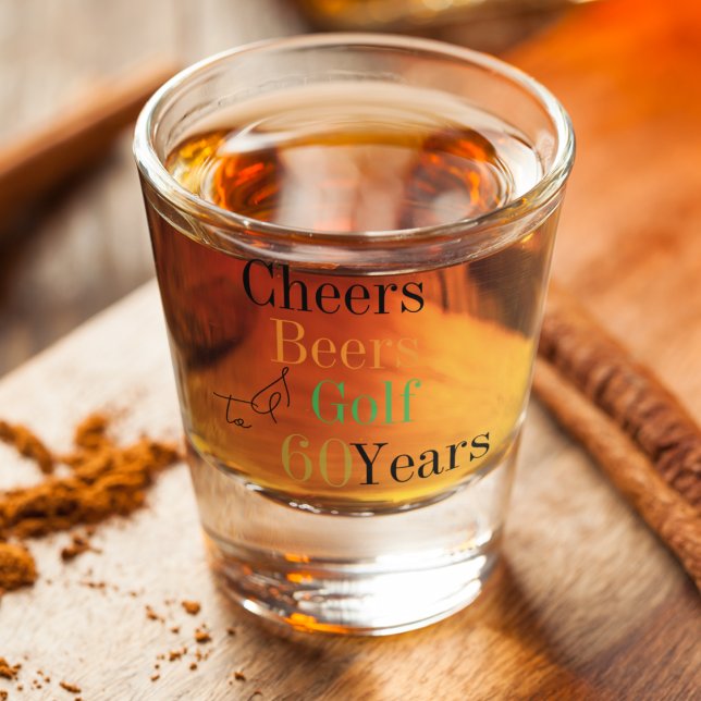 Copo De Shot 60º aniversário Golf anima cervejas festa mínima (Criador carregado)