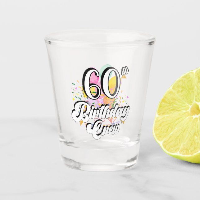 Copo De Shot 60º Aniversário Tripulação 60 (Frente)