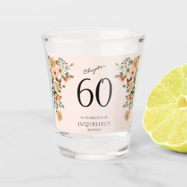 Copo De Shot 60. º aniversário Vintage Floral
