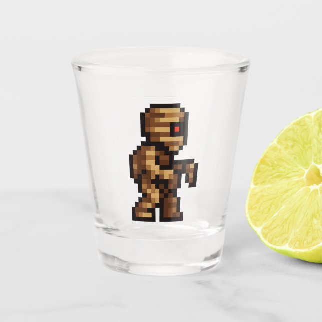 Copo De Shot 8-bit Retro Mummy (Frente)