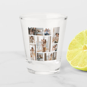 Copo De Shot 9 Modelo de Colagem de Fotografias Personalizar Vi
