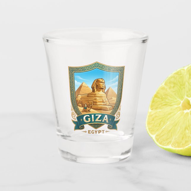 Copo De Shot A Grande Esfinge de Gizé Egito (Frente)