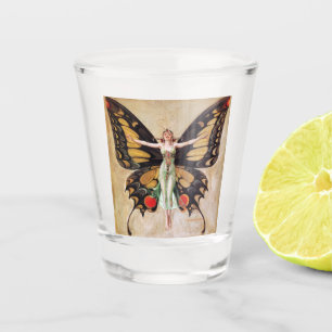 Copo De Shot A Metamorfose da Garota Flapper em Borboleta 1922