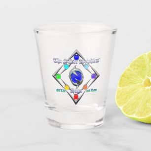 Copo De Shot A Saga dos Golfinhos Prateados do Logotipo da Vida