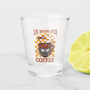 Copo De Shot A Vida Começa Após O Café